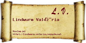Lindwurm Valéria névjegykártya